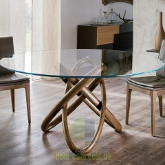 Стол на красивой деревянной ноге Cattelan Carioca