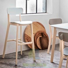 Барный деревянный стул Calligaris Cream CS/1460