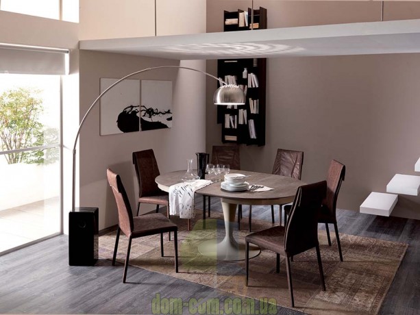 Обеденный раскладной  круглый стол Ozzio Italia Eclips wood