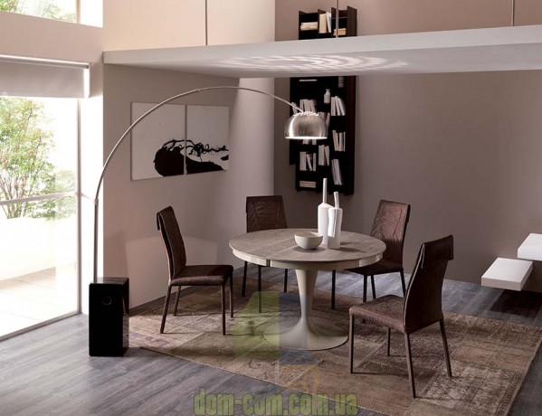 Обеденный раскладной  круглый стол Ozzio Italia Eclips wood