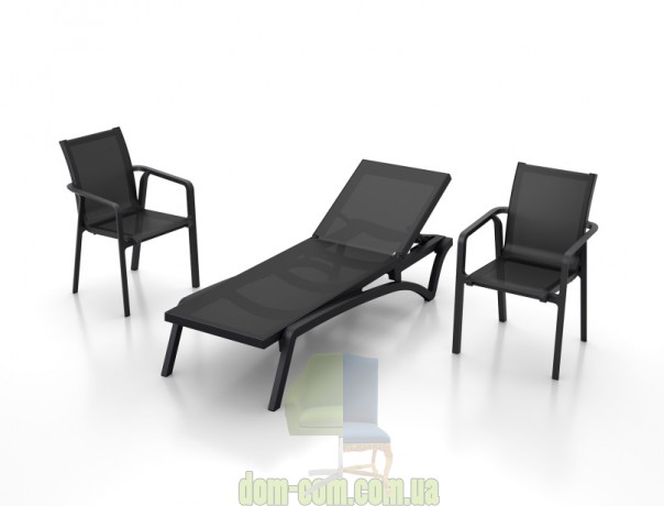 Удобный стул для улицы Pacific Siesta 023 черный