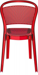 Венский стул из поликарбоната Bee Siesta 021 красный прозрачный