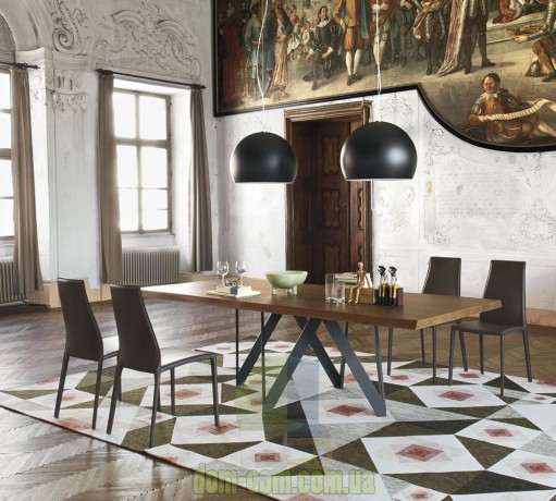 Современный стул в натуральной коже Calligaris Aida plus CS/1484