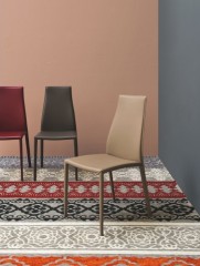 Современный стул в натуральной коже Calligaris Aida plus CS/1484