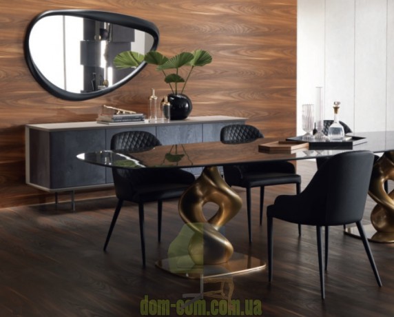 Большой дизайнерский стол на скульптурной ноге Ozzio Italia Liquid Big