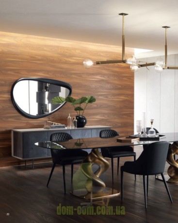 Большой дизайнерский стол на скульптурной ноге Ozzio Italia Liquid Big