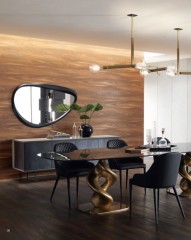 Большой дизайнерский стол на скульптурной ноге Ozzio Italia Liquid Big