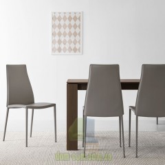 Современный стул в регенерированной коже Calligaris Aida CS1452