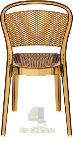 Венский стул из поликарбоната Bee Siesta 021 янтарный прозрачный 