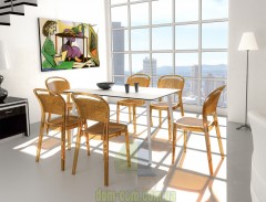 Венский стул из поликарбоната Bee Siesta 021 янтарный прозрачный 