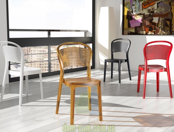 Венский стул из поликарбоната Bee Siesta 021 янтарный прозрачный 