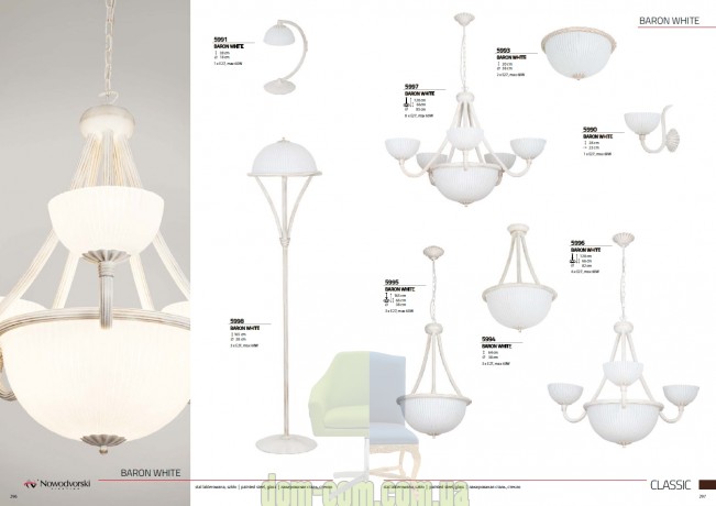 Люстра Nowodworski Baron White 5996
