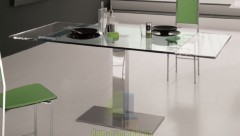 Стол раскладной с прозрачным стеклом Cattelan Italia Elvis Drive