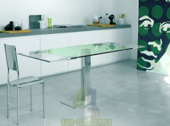 Стол раскладной с прозрачным стеклом Cattelan Italia Elvis Drive