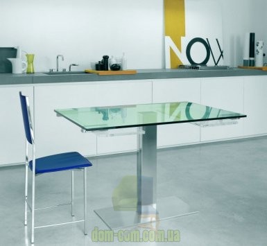 Стол раскладной с прозрачным стеклом Cattelan Italia Elvis Drive