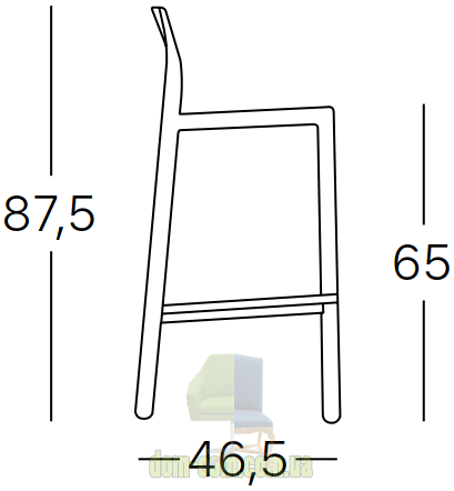 Барный штабелируемый стул SCAB Design Kate