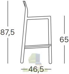 Барный штабелируемый стул SCAB Design Kate