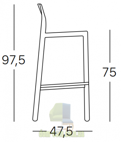 Барный штабелируемый стул SCAB Design Kate