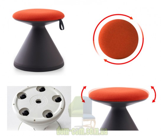Дизайнерский табурет с поворотным сидением Fungus Milani