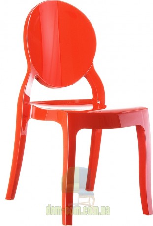 Глянцевый стул с круглой спинкой Elizabeth Siesta 034 красный