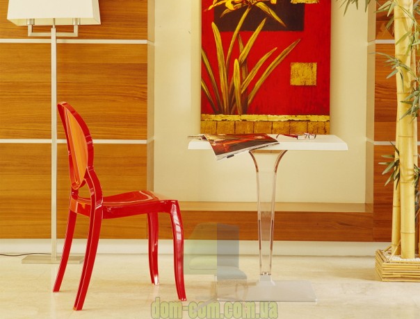 Глянцевый стул с круглой спинкой Elizabeth Siesta 034 красный