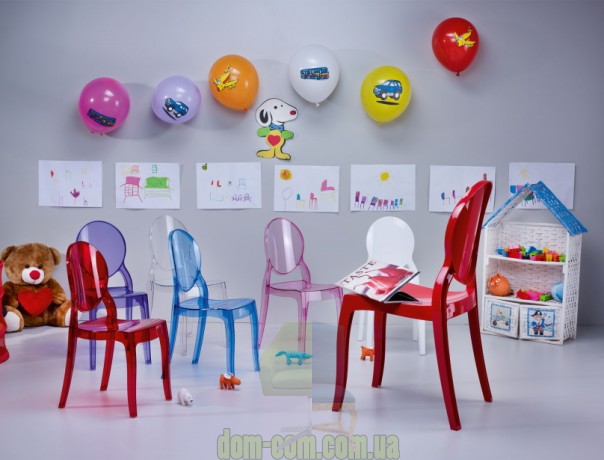 Глянцевый стул с круглой спинкой Elizabeth Siesta 034 красный