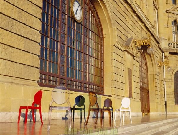 Глянцевый стул с круглой спинкой Elizabeth Siesta 034 красный