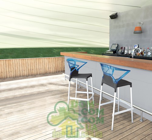 Стул барный Papatya Ego-K белый