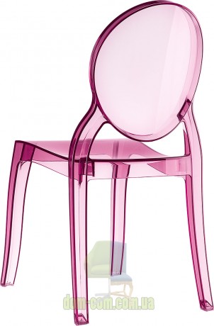 Прозрачный стул с круглой спинкой Elizabeth Siesta 034 розовый прозрачный