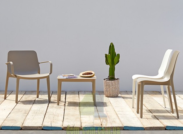  SCAB Design Ginevra Lounge 2351 широкое штабелируемое кресло