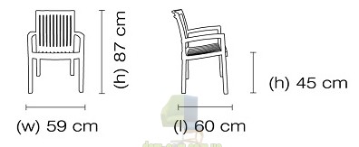 Кресло пластиковое Papatya Neta