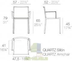Стул с подлокотниками Vondom Quartz от Ramon Esteve 