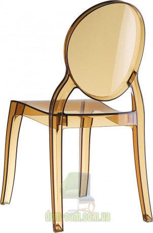 Прозрачный стул с круглой спинкой Elizabeth Siesta 034 янтарный прозрачный