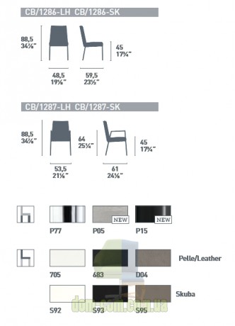 Стул мягкий Connubia Amsterdam CB/1286-SK-LH