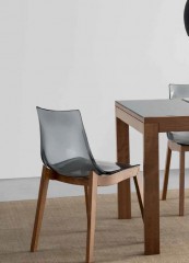 Стул из сочетания дерева и технополимера Connubia Led woodCB/1507