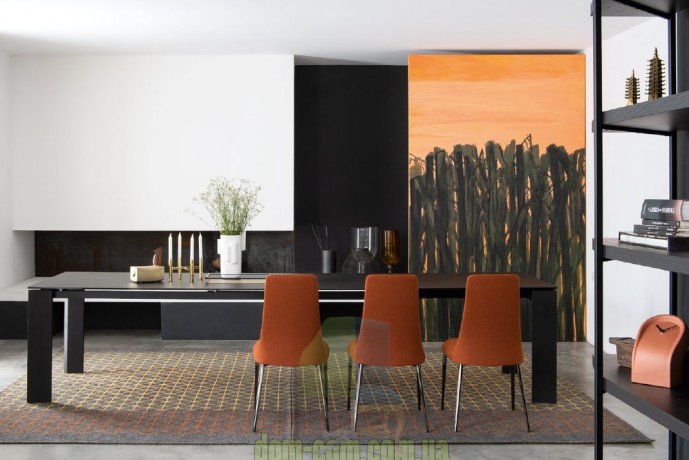 Большой обеденнй стол с керимаческой столешницей Calligaris Boulevard CS/4109