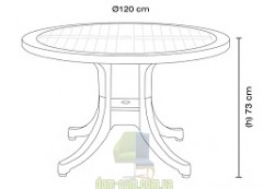 Стол Papatya Diva 120