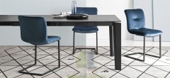 Стул в винтажной обивке или бархате на скобе Calligaris Annie CS/1849