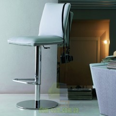 Дизайнерский барный стул с контрастной отделкой на газлифте Bontempi Nata