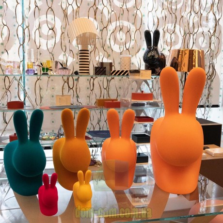 Дизайнерский интерьерный стул Rabbit Chair Qeeboo оранжевый