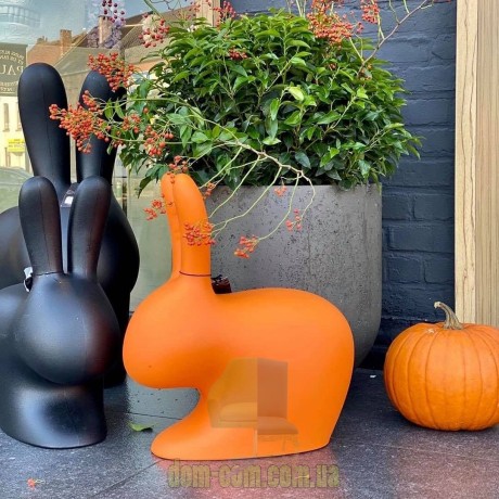 Дизайнерский интерьерный стул Rabbit Chair Qeeboo оранжевый