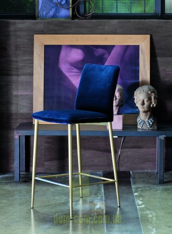 Дизайнерский барный стул с контрастной отделкой Bontempi Nata