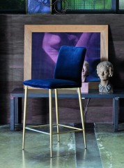Дизайнерский барный стул с контрастной отделкой Bontempi Nata