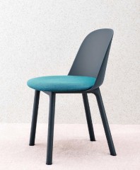 Дизайнерский стул обтекаемой формы на деревянных ногах Miniforms Mariolina