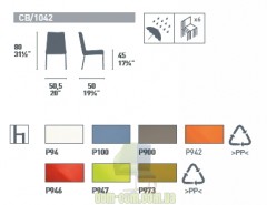 Стул полипропиленовый Connubia Area 51 CB/1042