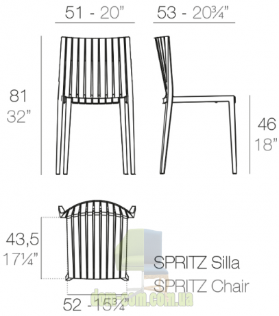 Стул Vondom Spritz от Archirivolto Design