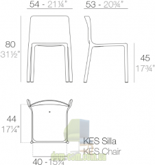 Штабелируемый стул Vondom Kes от Gabriele&amp;Oscar Buratti 