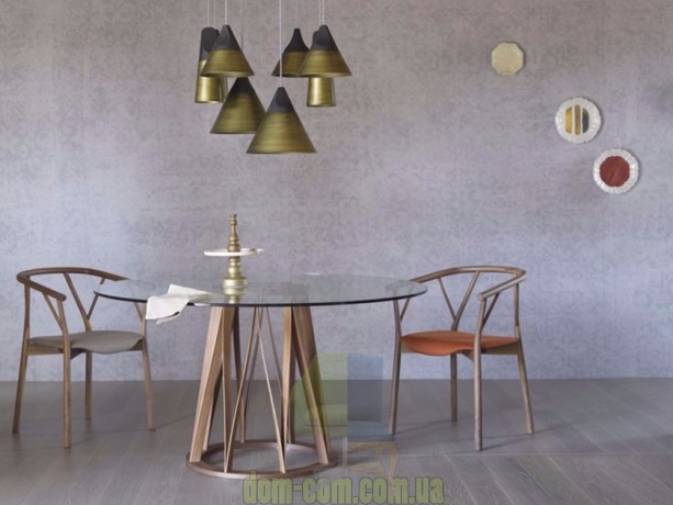 Обеденный стол на оригинальной деревянной базе Miniforms Acco