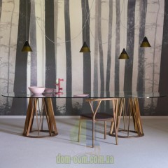 Обеденный стол на оригинальной деревянной базе Miniforms Acco