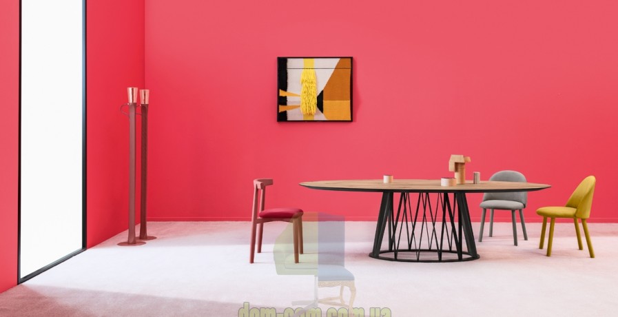 Обеденный стол на оригинальной деревянной базе Miniforms Acco